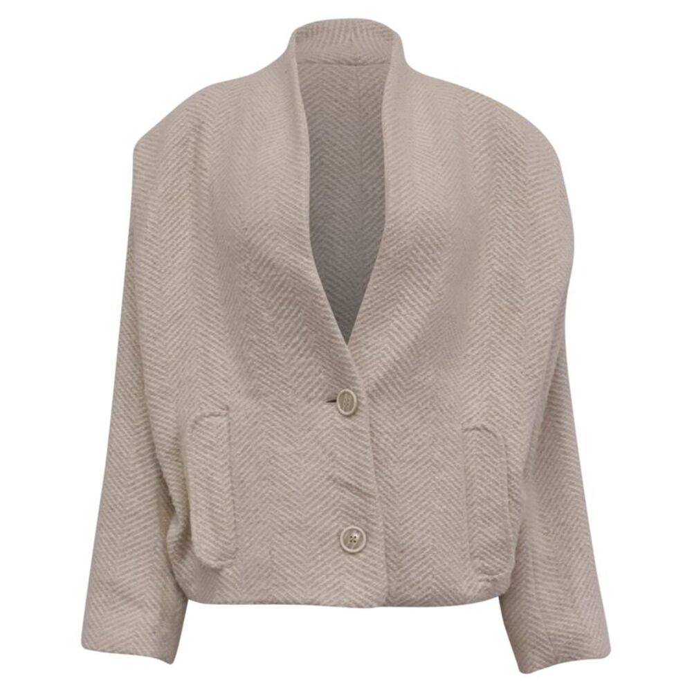 Isabel Marant Étoile Drogo Jacket in Cream Wool